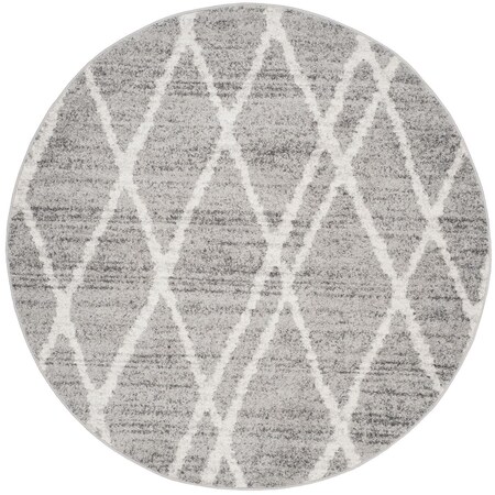 Safavieh 4 x 4 ft. Adirondack 128B Power Loomed Round Area Rug; Ivory & Silver ADR128B-4R